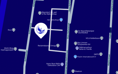 Kaart met de locatie van ons kantoor